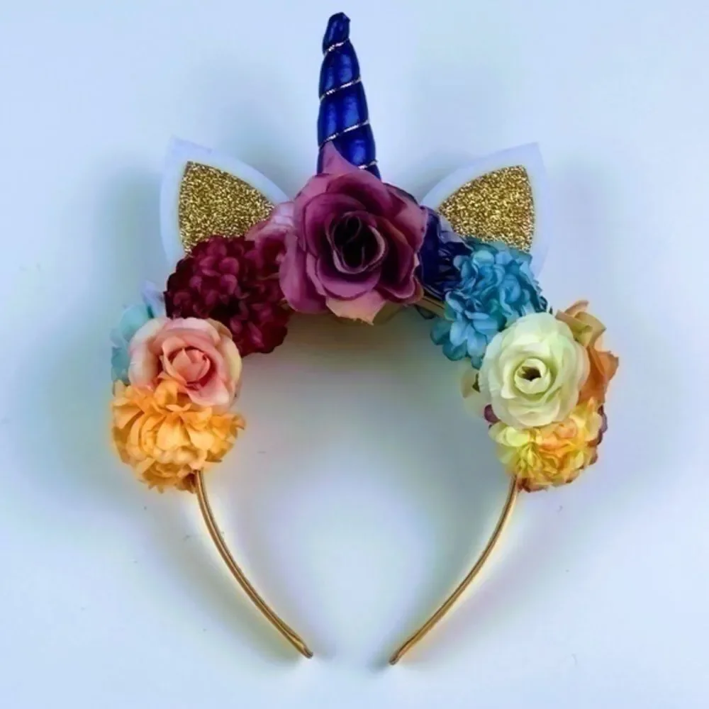 Adorable & colorful Hand-crafted Unicorn crown.